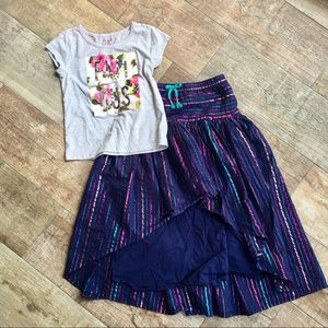 Cat And Jack Navy High Low Skirt, does not include t-shirt